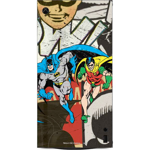 DC Comics Batman and Robin Vintage Action Pose XBox Series X Digital Edition Console Skin